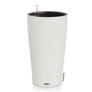 LECHUZA CILINDRO COTTAGE 23 Επιδαπέδια Γλάστρα Ø23x41cm Αυτοποτιζόμενη με Δοχείο Φύτευσης Λεύκη Γερμανίας