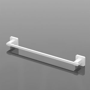 TEKNO-TEL Κρεμάστρα - Ράγα Πετσέτας Μπάνιου 47x6x5cm Αλουμινίου Επιτοίχια με Βίδες Λευκή Matte
