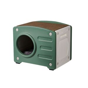 VESTA Σπίτι Γάτας 5.4kg Πλαστικό 56x41.7x46.2cm Πράσινο-Λευκό PETVILLA