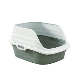 VESTA Τουαλέτα Γάτας Ανοικτή 38x48x29.5cm Πλαστική με Φτυαράκι 0,64kg  Λευκό - Γκρι