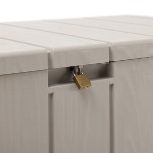 TOOMAX Ιταλίας Πλαστικό Μπαούλο Αποθήκευσης 270lt 6.6kg 117.5x45x56cm MASSIF Καπάκι-Κάθισμα 2 Ατόμων BRAVO 270L Warm Grey