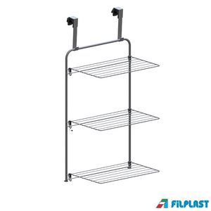 FILPLAST Απλώστρα Πόρτας 53.5x34x106cm Μεταλλική 3 Επιπέδων 11m Άπλωμα Βάρος 2.2kg Tulipano 11 Plus Ιταλία