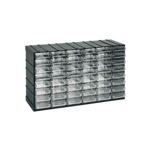 Artplast Ιταλίας Συρταριέρα Εργαλειοθήκη Organiser 38.2x14.8x23cm με 48 Διάφανα Συρτάρια Μαύρο 601T