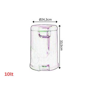 Κάδος Μπάνιου Πεντάλ 10lt Ø24.3x33.5cm Εσωτερικό Κάδο Ø20x26.5cm 6lt Πλαστικό Λευκό ΒΙΚΤΩΡΙΑ Ελλάδας