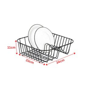 TEKNO-TEL Πιατοθήκη Γούρνας 34x33x11cm με 10 Θέσεις Πιάτων Επινικελωμένο Ατσάλι (NICKEL)