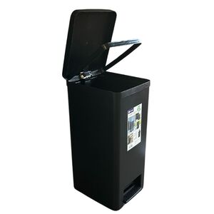 VIOMES Ελλάδας Κάδος Ανακύκλωσης 60lt 32x40x65cm 2.25kg Πλαστικός με Πεντάλ Μαύρος ECOBIN