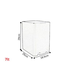 Κάδος Μπάνιου με Πεντάλ 13.5lt 18.5x25x29cm με Εσωτερικό Κάδο 7lt 0.82kg Πλαστικό SOFT CLOSE Μαύρο Ελλάδας