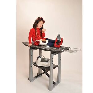 BAMA ITALY Σιδερώστρα Ατμού-Boiler 137x40x82-92cm Πλαστική 7.4kg με Ράφι και Ρυθμιζόμενο Ύψος Γκρι TREND