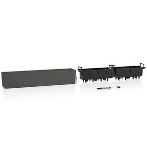 LECHUZA Balconera Stone 100 Ζαρντινιέρα 100x19x19cm Αυτοποτιζόμενη με Δοχείο Φύτευσης Graphite Black Γερμανίας