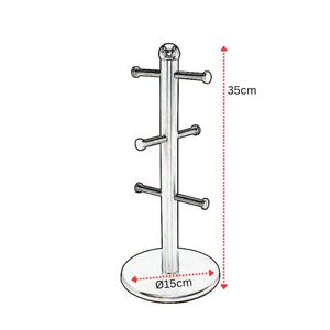 VESTA Βάση για 6 Κούπες Επιτραπέζια Φλυτζανοστάτης Ø15x35cm Ανοξείδωτο Ατσάλι