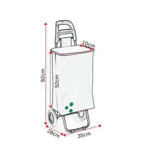 VESTA Καρότσι Λαϊκής με Ισοθερμικό Σάκο/Cooler 32lt Μεταλλικό 35x28x92cm Αντοχής 15kg Πράσινο