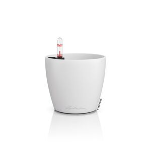 LECHUZA Classico Color 12 Επιτραπέζια Γλάστρα Ø13x12cm Αυτοποτιζόμενη Λευκή Γερμανίας