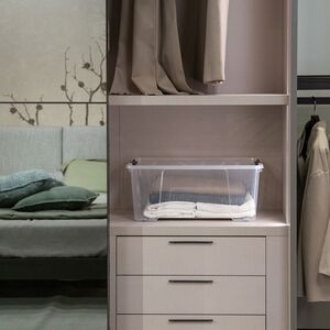 Dea Home Italy Κουτί Αποθήκευσης 57x39x24cm Πλαστικό 35lt Διάφανο Με Κλιπς