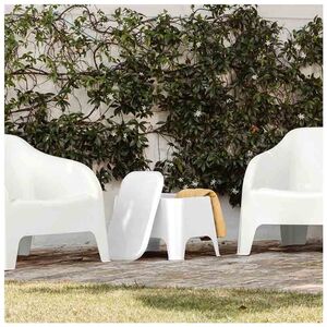 SUPER ΠΡΟΣΦΟΡΑ TOOMAX Σετ 2 Πολυθρόνες + ΔΩΡΟ Τραπέζι με Αποθηκευτικό Χώρο PETRA Matte White Ιταλίας