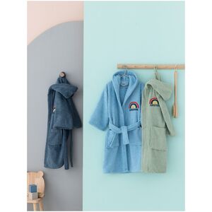 Palamaiki Μπουρνούζι με Κουκούλα Kids Bath SUPER DUDE CIEL 6-8 Μπλε