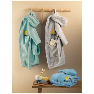Palamaiki Μπουρνούζι με Κουκούλα Kids Bath PAC GREY 12-14 Γκρι
