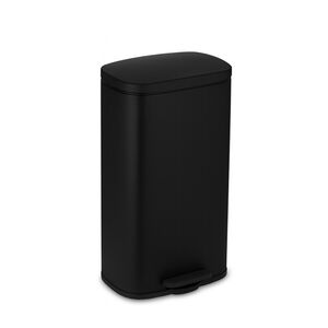 VESTA Κάδος Απορριμμάτων 30lt SOFT CLOSE 35x28x63.5cm με Πεντάλ και Εσωτερικό Κάδο 4.65kg Μαύρο Μatte