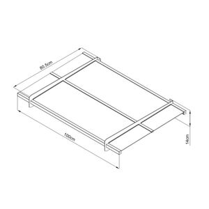 VESTA Στέγαστρο Πόρτας/Παραθύρου 100x80cm Αλουμίνιο Πάχους 2.5mm Πολυκαρμπονικό Πάνελ Πάχους 3mm 12kg Ανθρακί-Διάφανο