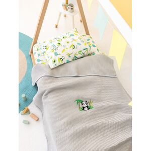 Palamaiki Κουβέρτα Πικέ Κούνιας Baby Blankets 100x150 CANDY FOG Γκρι