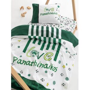 Palamaiki Σετ Σεντόνια Κούνιας Panathinaikos F.C. 130x170 FC11 Με Λάστιχο