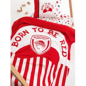 Palamaiki Σετ Σεντόνια Κούνιας Olympiacos B.C. 130x170 BC8 Με Λάστιχο