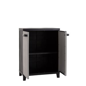 TOOMAX Ιταλίας MOB PRIME Πλαστική Ντουλάπα 66x40x88cm 10kg με Ράφια και Πόδια  MAX Αντοχή 15kg Ανθρακί-Γκρι