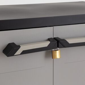 TOOMAX Ιταλίας MOB PRIME Πλαστική Ντουλάπα 66x40x88cm 5.64kg με Ράφια και Πόδια  MAX Αντοχή 15kg Ανθρακί-Γκρι