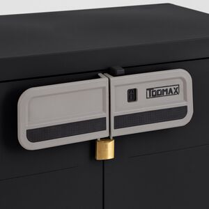 TOOMAX Ιταλίας MOB SMART Πλαστική Ντουλάπα 66x40x88cm 10kg με Ράφια και Πόδια  MAX Αντοχή 15kg Μαύρο