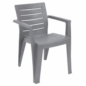 TOOMAX MAREA Καρέκλα Κήπου Στοιβαζόμενη 58.5x61.5x79cm Βάρος 4.03kg Όψη Φυσικού Ξύλου Warm GREY Ιταλίας