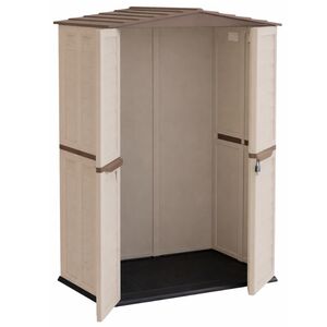 ARTPLAST Ιταλίας Αποθήκη Κήπου Βαρέως Τύπου Πλαστική 1.25m² 151x83x200cm 52kg 2000 Lt GARDEN SHED BASIC  Ivory Taupe