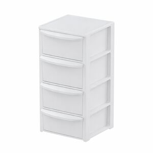 ARTPLAST Ιταλίας Συρταριέρα Πλαστική 4όροφη 39x38.5x79cm SNAPPY  Λευκή