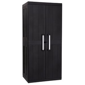 TOOMAX Ιταλίας GARAGE MEGA Πλαστική Ντουλάπα 89x54x190cm kg με 4 ράφια 5 Χώρους MAX Αντοχή 220kg BLACK Πιστοποίηση TUV/GS FASHION