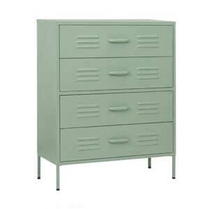 STEELEN COLOR Συρταριέρα 115x35x190cm Πάχους 0.8mm Εσωτερικού Χώρου με Πόδια Pastel Green