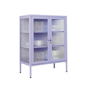 STEELEN COLOR Μεταλλική Ντουλάπα 80x40x90cm Πάχους 0.8mm Εσωτερικού Χώρου με Τζάμι και Πόδια Lilac