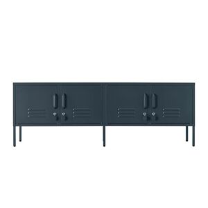 STEELEN COLOR Μεταλλικό Ντουλάπι -Έπιπλο Τηλεόρασης 160x45x55cm Πάχους 0.4mm Εσωτερικού Χώρου με Πόδια Slate Grey