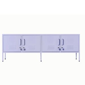 STEELEN COLOR Μεταλλικό Ντουλάπι -Έπιπλο Τηλεόρασης 160x45x55cm Πάχους 0.4mm Εσωτερικού Χώρου με Πόδια Lilac