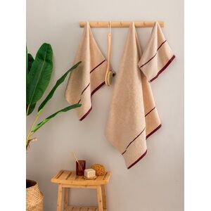 Palamaiki Σετ Πετσέτες (30X50, 50X90, 70X140) FIVI BEIGE Μπεζ