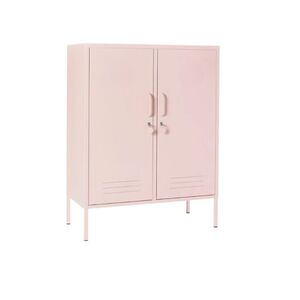 STEELEN COLOR Metal Wardrobe 80x40x90cm 0.4mm Thickness Interior with Baby Pink
