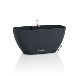 LECHUZA Navio Color 10 Επιτραπέζια Γλάστρα 29x14x14cm Αυτοποτιζόμενη με Δοχείο Φύτευσης Slate Γερμανίας
