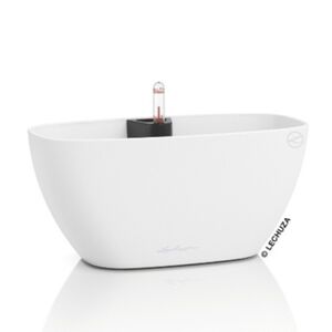 LECHUZA Navio Color 20 Επιτραπέζια Γλάστρα 39x19x18cm Αυτοποτιζόμενη με Δοχείο Φύτευσης Λευκή Γερμανίας