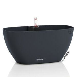 LECHUZA Navio Color 20 Επιτραπέζια Γλάστρα 39x19x18cm Αυτοποτιζόμενη με Δοχείο Φύτευσης Slate Γερμανίας