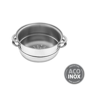 TRAMONTINA Ατμομάγειρας Εστίας Ø22x10.5cm 3.2L Ανοξείδωτο Ατσάλι με Λαβές 0.54kg