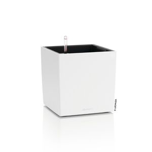 LECHUZA Cube Color 30 Επιδαπέδια Γλάστρα Κύβος 30x30x30cm Αυτοποτιζόμενη με Δοχείο Λευκή Γερμανίας