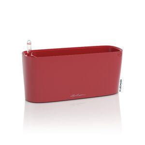 LECHUZA Delta10 Επιτραπέζια Γλάστρα 30x11x13cm Αυτοποτιζόμενη με Δοχείο Φύτευσης Κόκκινη Ματ Γερμανίας RedDot Award 2009/Designpreis Deutchland 2010