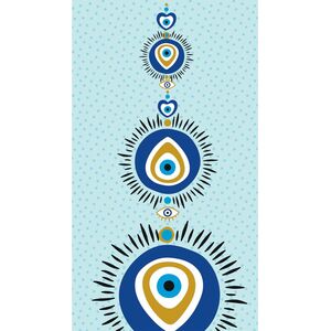 Palamaiki Πετσέτα Θαλάσσης Beach Collection 90x160 EM43 Γαλάζιο