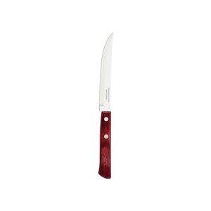 TRAMONTINA Polywood Μαχαίρι Μπριζόλας Inox  (5") 11.4cm με Λεία Κόψη & Κόκκινη Ξύλινη Λαβή