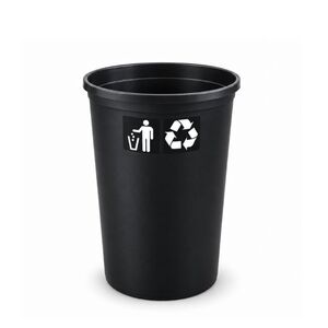 Κάδος Ανακύκλωσης 60lt Ø41x62.5cm 1.91kg Πλαστικός Μαύρος Ελλάδας χωρίς Καπάκι