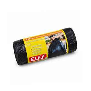 Elef AK4 Σακούλες Απορριμμάτων Μεγάλες 53x80cm 50lt Μαύρες (20 τεμ)