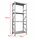 Metalsistem Dexion Γαλβανιζέ Ραφιέρα 90x40x250cm Αντοχή 195kg / Ράφι με 4 Ράφια