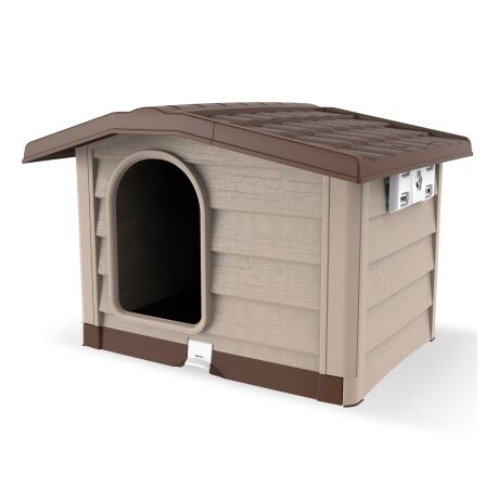 BAMA ITALY Σπίτι Σκύλου 89x75x62cm Medium με Ρυθμιζόμενη Οροφή και Πάτωμα 10kg Μπεζ/Καφέ BUNGALOW